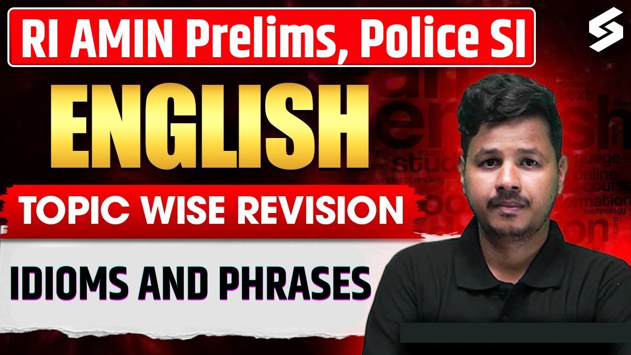 English for RI, ARI, AMIN/Odisha Police SI Exam | IDIOMS AND PHRASES I Shubham Sir