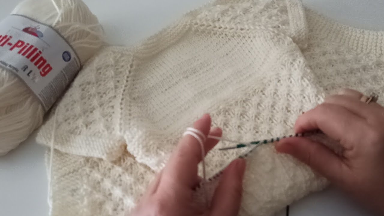 YAKA DÜŞÜRME TIRTIKLI YAKA TEKNİĞİ İLE 1 YAŞ BEBEK YELEĞİ YAPİMİ 💞BEBEK YELEĞİ MODELLERİ💞 #knitting