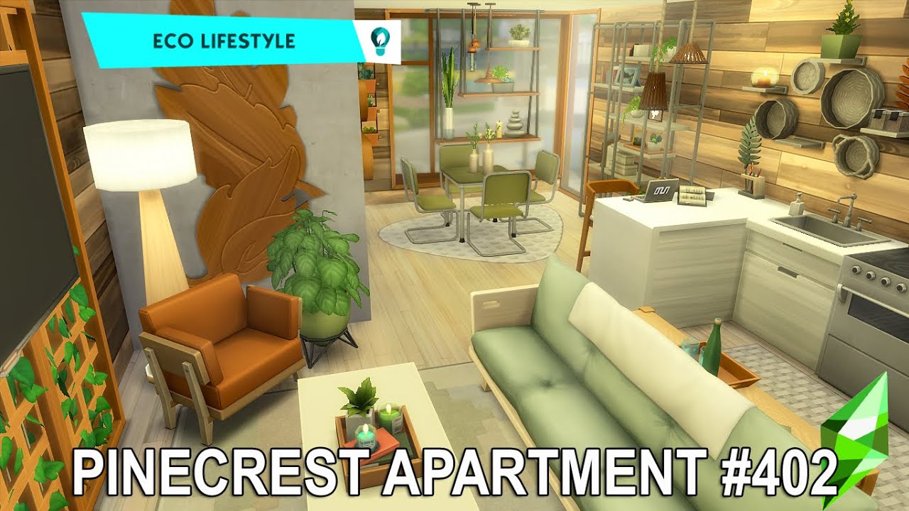 🌿 PLANT LOVER'S APARTMENT // ECO LIFESTYLE // Sims 4 Speed Build // NoCC 🌱