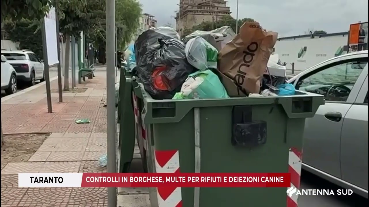 18 OTTOBRE 2025   TARANTO   CONTROLLI IN BORGHESE, MULTE PER RIFIUTI E DEIEZIONI CANINE