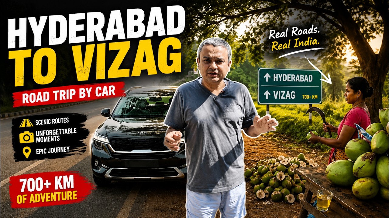 EP01 Hyderabad to Vizag Road Trip by Car | Day 1 of Hyderabad to Northeast India Road Trip