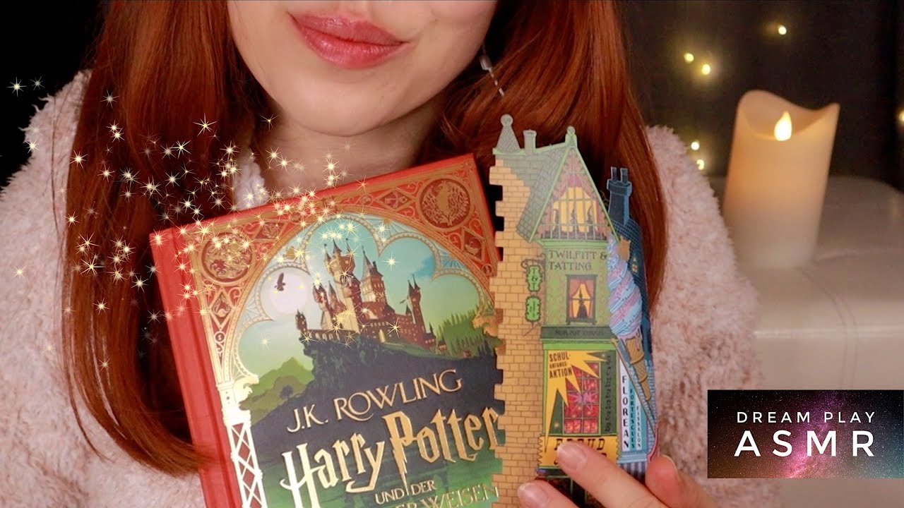 ★ASMR★ magic Harry Potter Minalima Book Tapping, Show & Tell + new Roidmi EVA | Dream Play ASMR