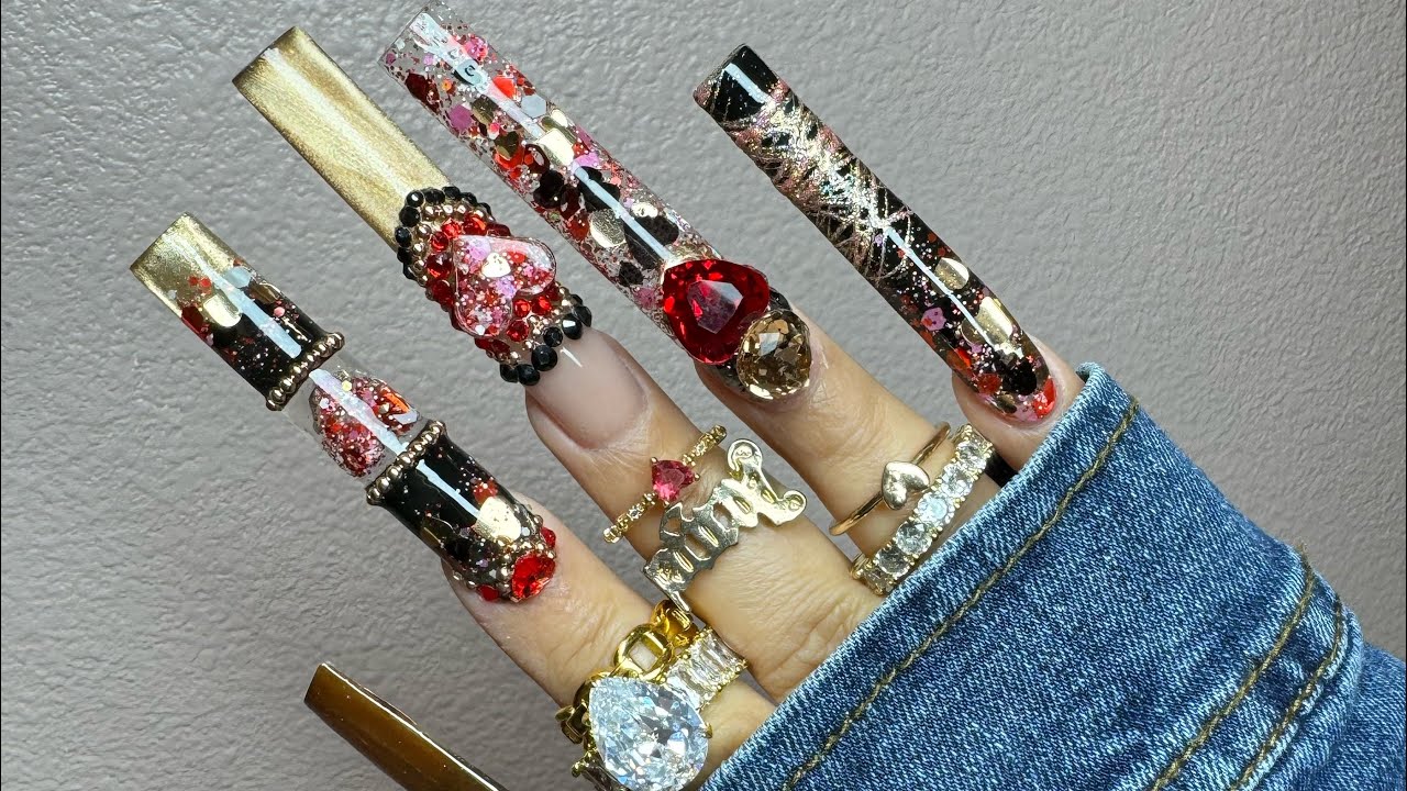 How to : Toxica |Encapsulated valentine Nails 💅 | special caller 🤣 #nails