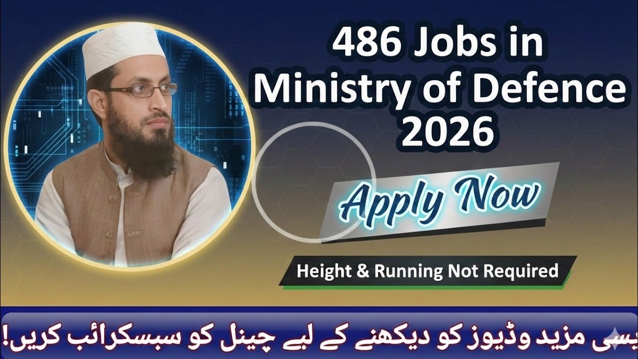 486 MoD Jobs 2026 | Ministry of Defence Jobs 2026 Pakistan | Syllabus, Preparation & Apply Method