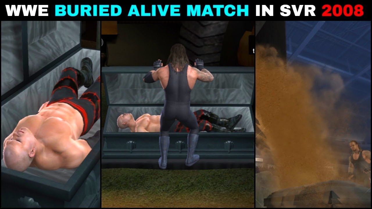 WWE Buried Alive Match SMACKDOWN VS RAW 2008 | WWE SVR 2008 Buried Alive Match Gameplay 2021 ||