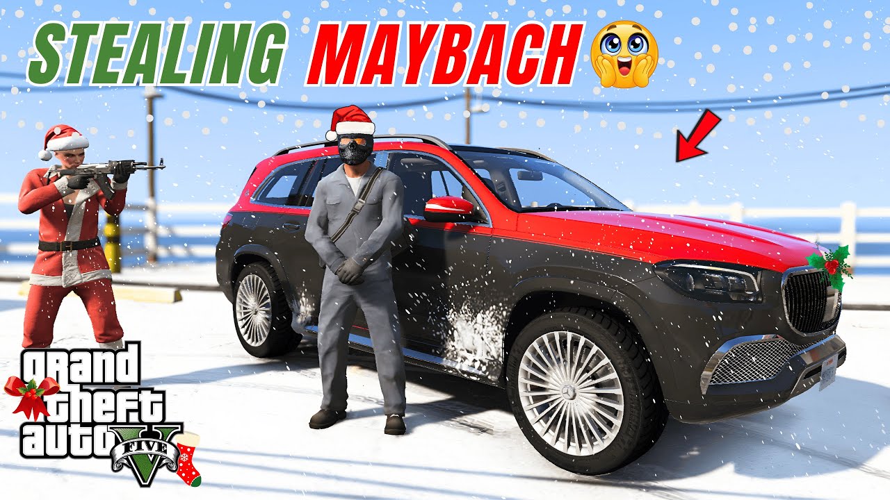 Stealing SANTA’s MAYBACH On Christmas🎄😱 In GTA 5 Telugu