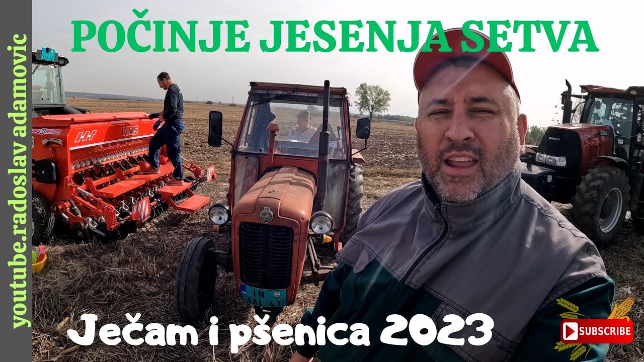 POČINJE JESENJA SETVA: JEČAM I PŠENICA 2023 ; AUTUMN SOWING BEGINS: BARLEY AND WHEAT 2023