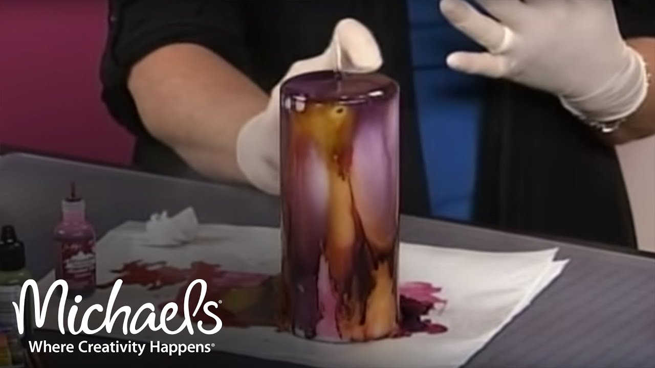 Alcohol Ink Candles | Michaels