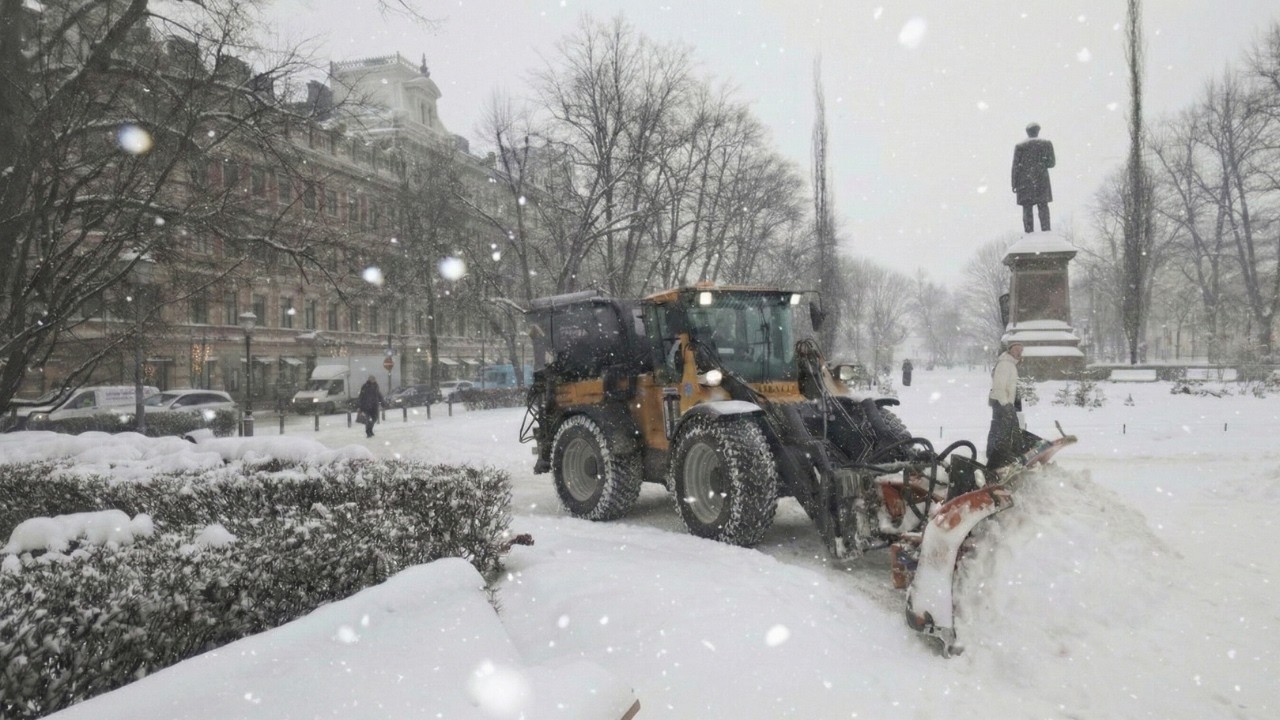 Heavy Snowfall in Helsinki City Centre on 26 February 2026