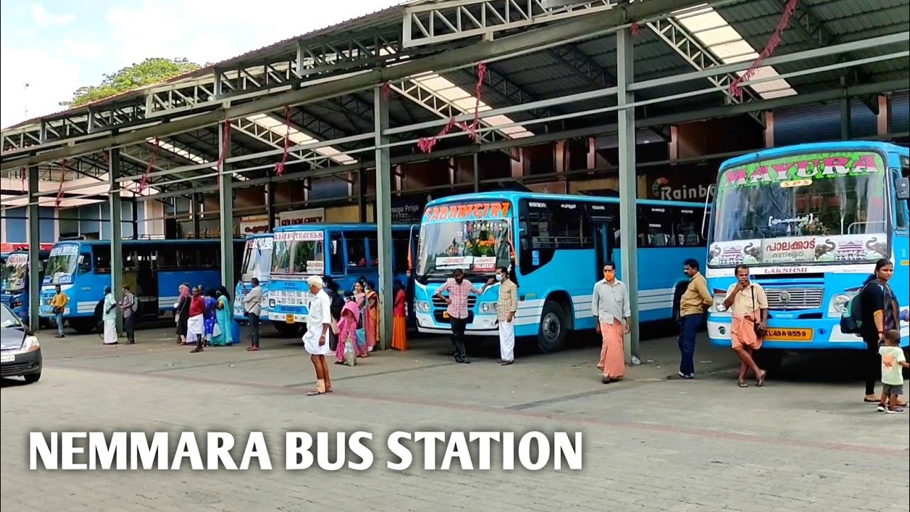 Nemmara Bus Stand, Palakkadu District, Kerala, Nemmara ksrtc Bus