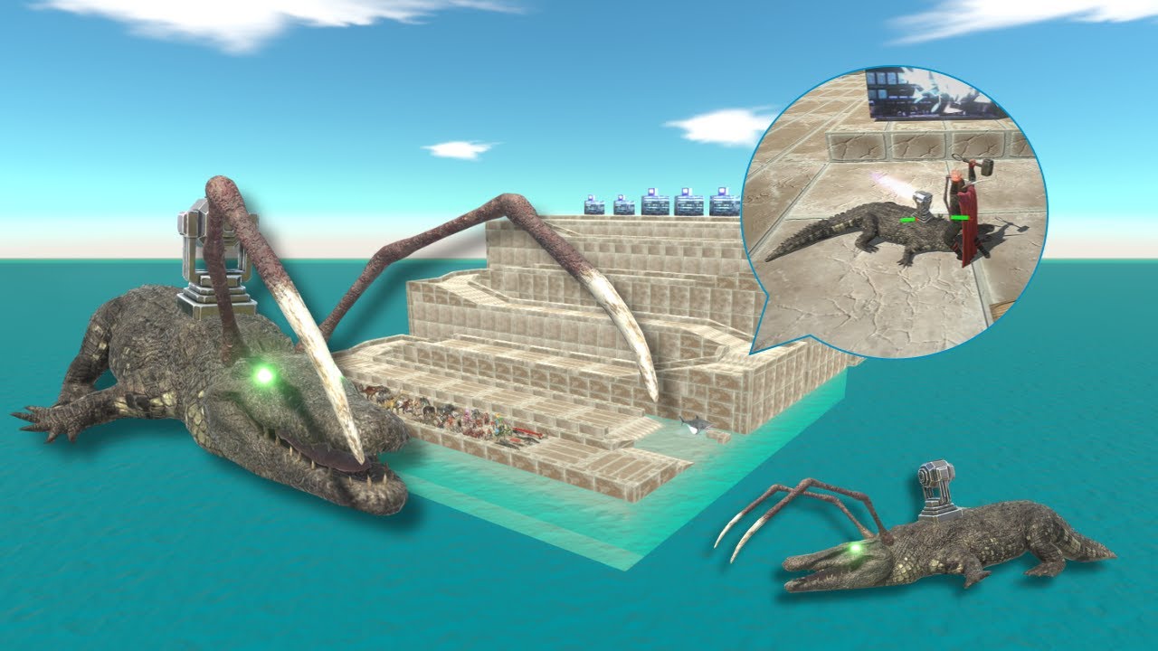 ESCAPE FROM ALIEN PURUSSAURUS - Animal Revolt Battle Simulator