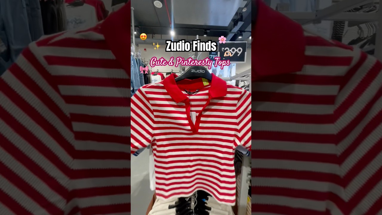 Zudio Haul🛍️ | Cute & Pinteresty Tops🎀 #youtubeshorts #trendingonshorts #zudio #pinterest #fashion