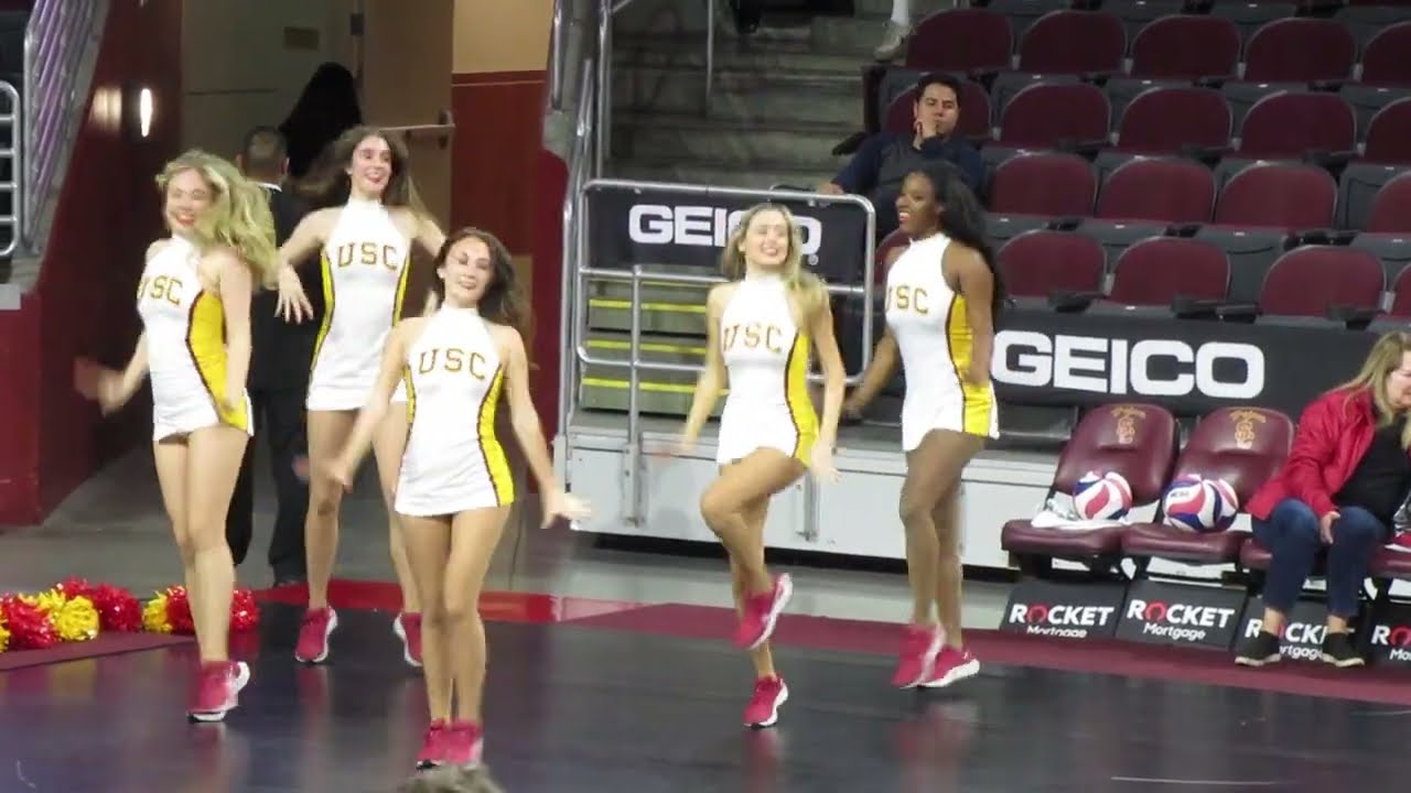 See our USC Song Girls Perform Tusk at the Men's Volleyball Match vs George Mason