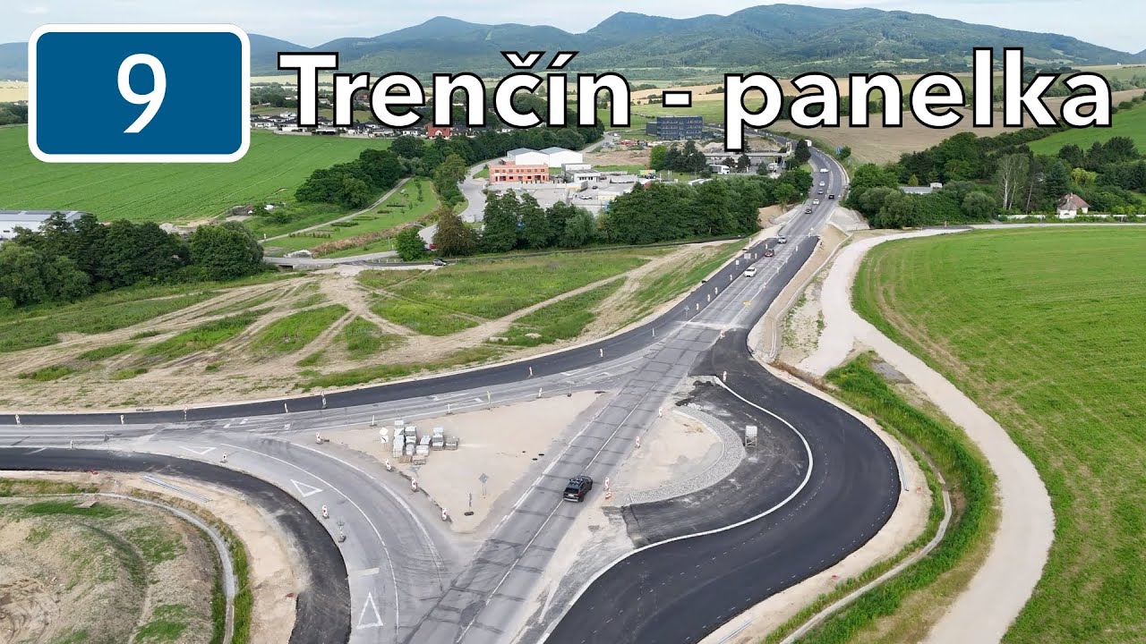 Rekonštrukcia panelky pri Trenčíne - cesta I/9 Chocholná – Mníchova Lehota (jún 2024)