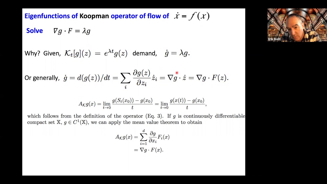 Erik Bollt: Geometry and Good Dictionaries for Koopman Analysis of Dynamical Systems