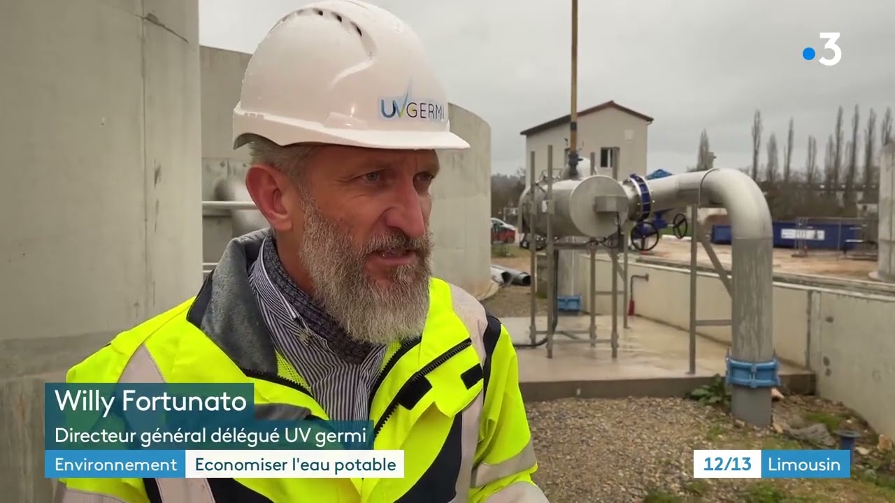 Journée Mondiale de l'Eau le22 mars 2023. UVGERMI et VEOLIA interrogés par France3 Limousin.