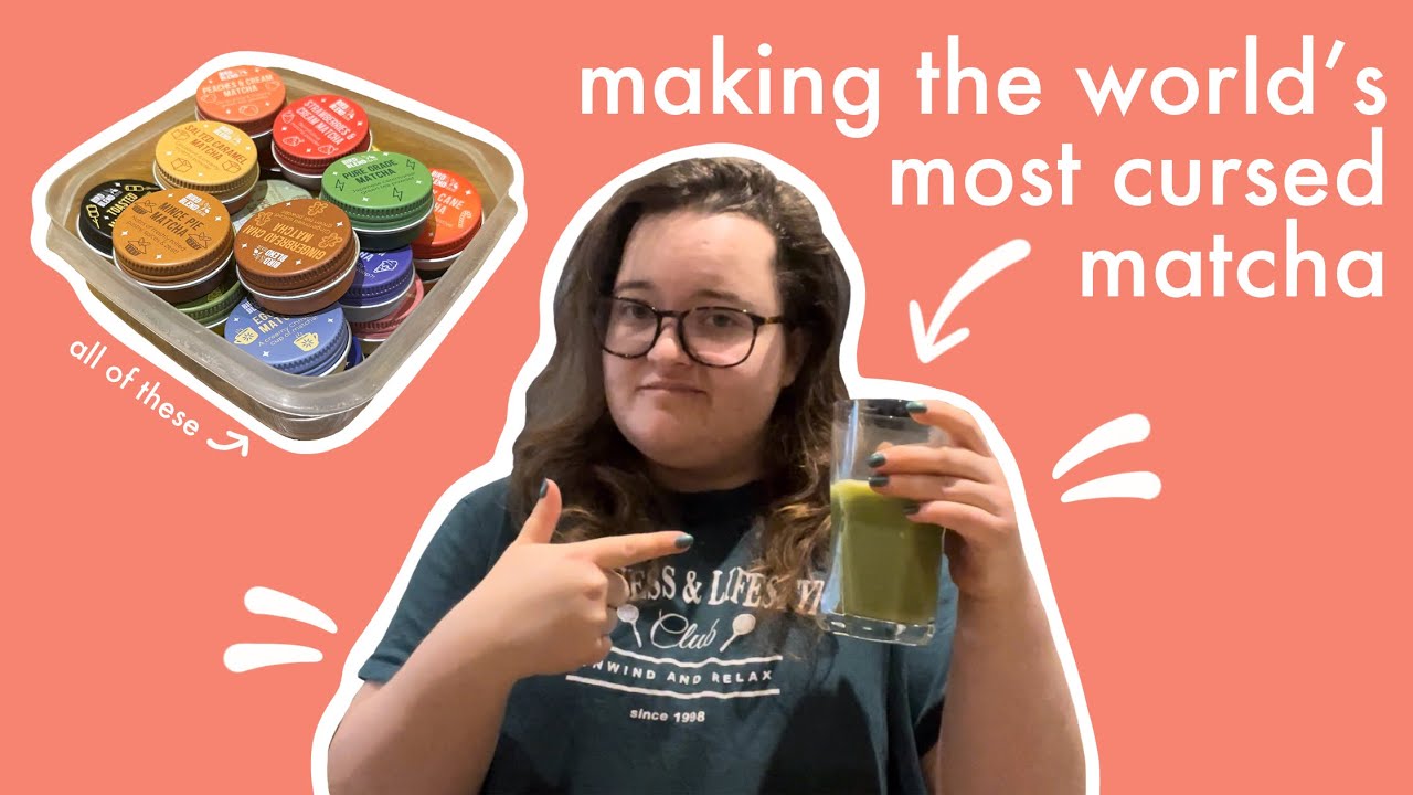 i mixed 24 matcha flavours together to create the ultimate frankenmatcha | liv jones