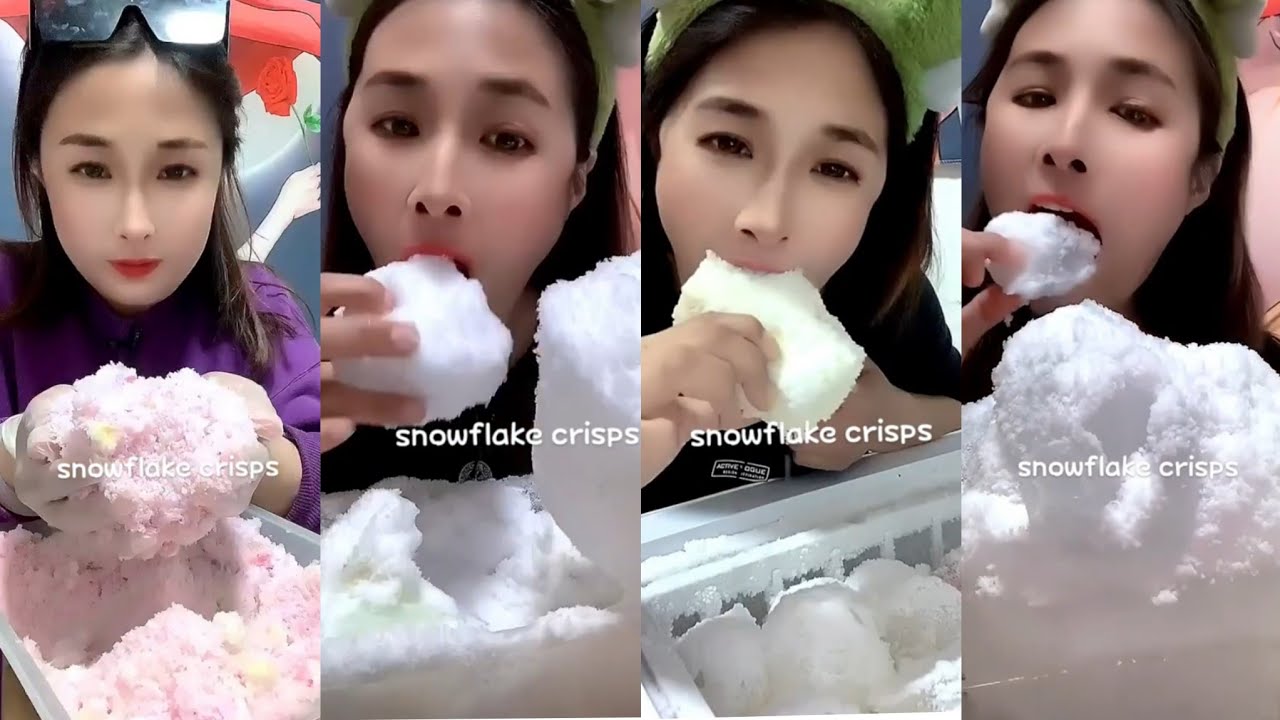ASMR her squeaky mixed ice eating only bites part 4