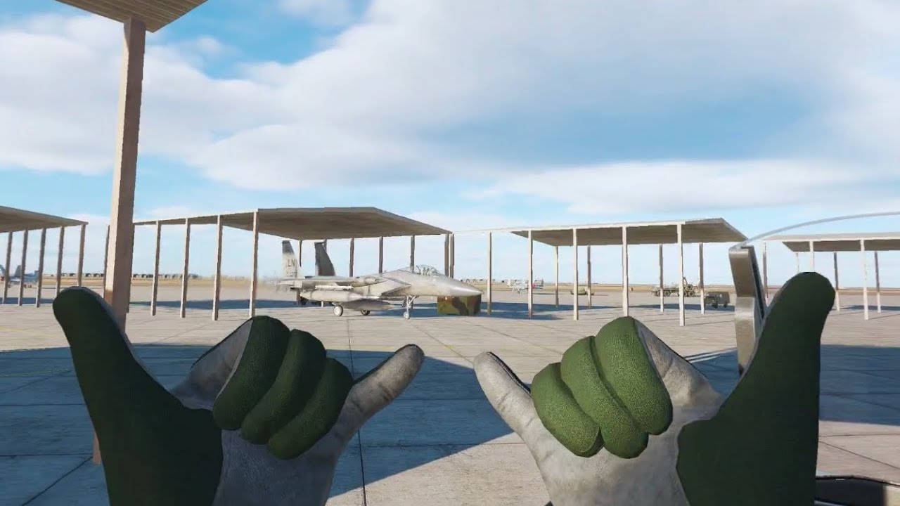 DCS Quest 3 F16 cold start with hand tracking
