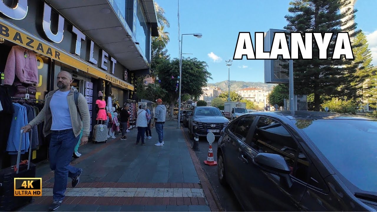 Alanya City Center Walking Tour Tyrkey | Alanya Antalya Türkiye 4K