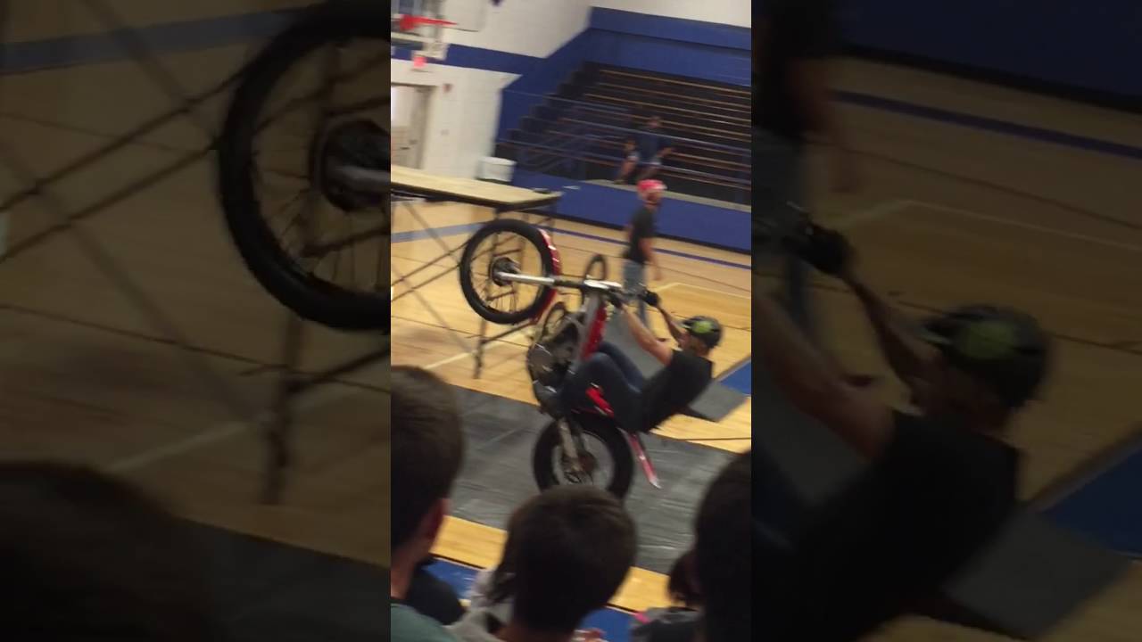 this guy used a trials bike in my school