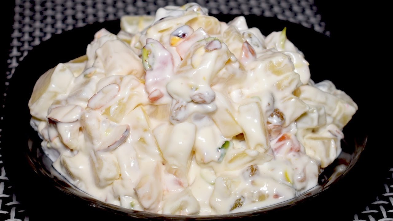 Creamy Fruit Nuts Salad Recipe - Ramadan Special Salad Recipe