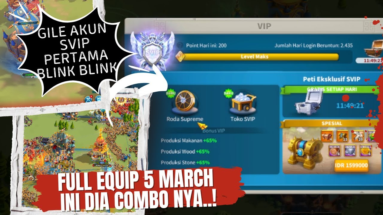 Pertama Kali Pegang Akun SVIP 😳 Kombo March-nya OP Parah!