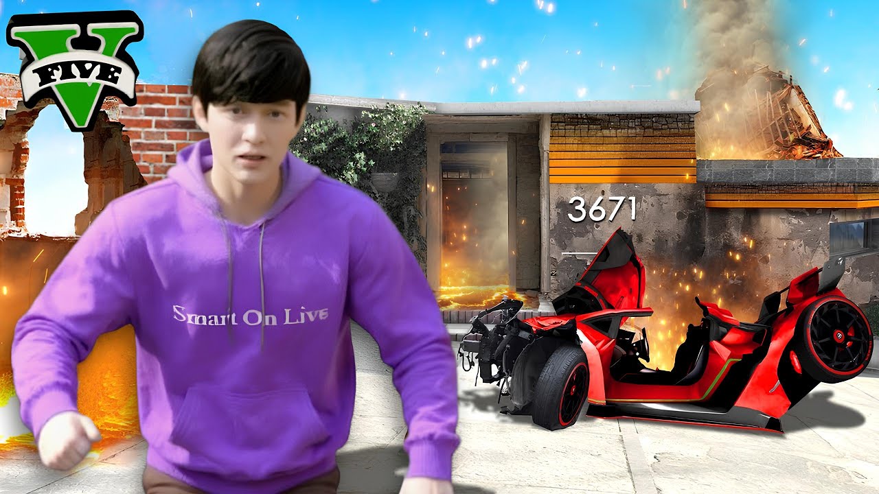 ကျွန်တော့်အိမ်ကို ဓာတ်ဆီလောင်းပြီး မီးရှို့ခဲ့တယ် | Burning Down My House in GTA V