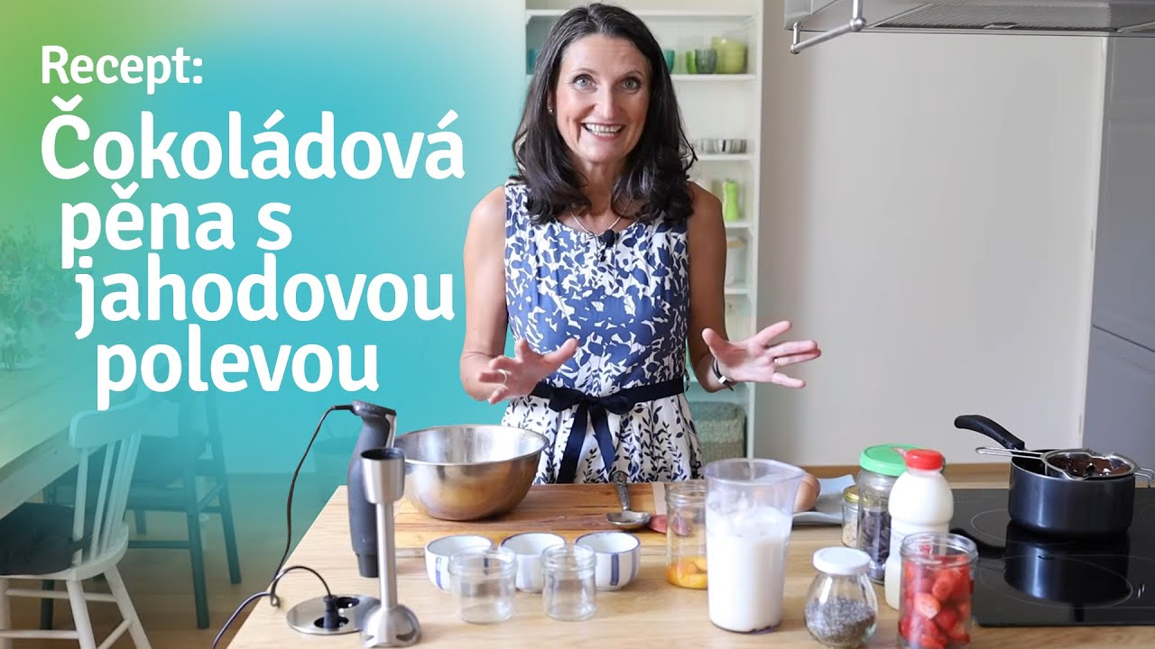 Čokoládová pěna s jahodovou polevou 🍓