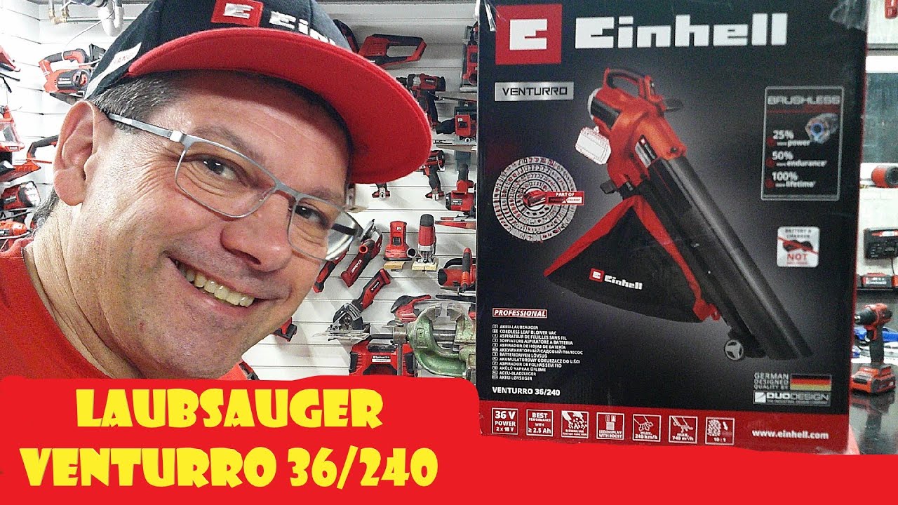DER TURBO Akku Laubsauger    Einhell VENTURRO 36/240 powerXchange @Einhell Harry