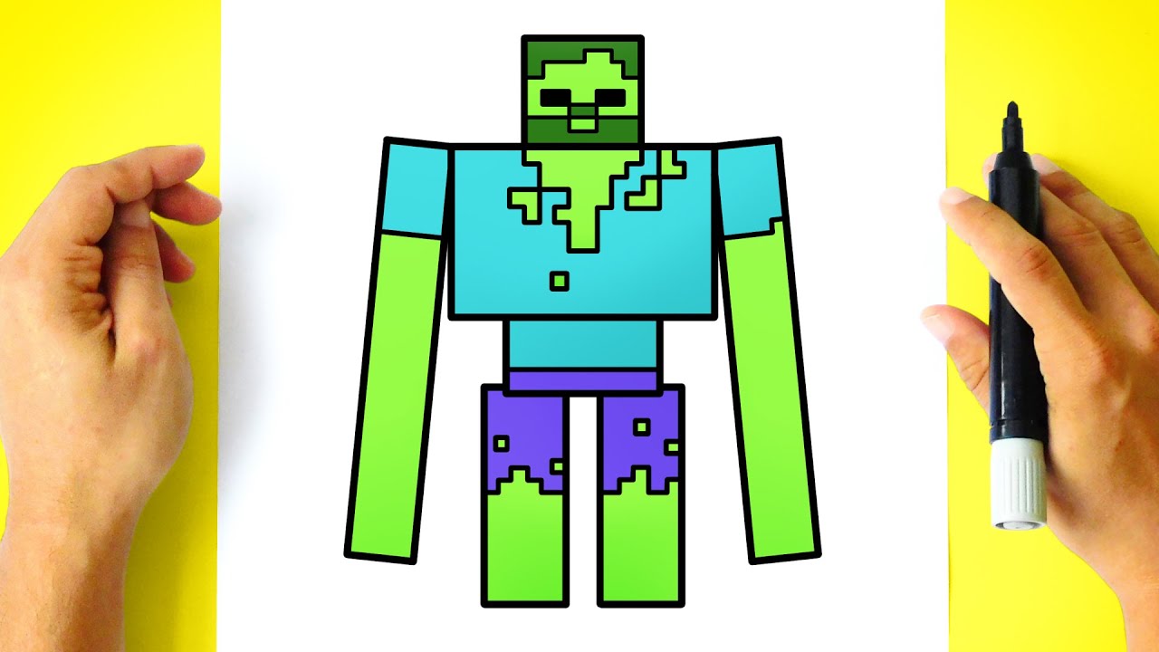 How to DRAW MUTANT ZOMBIE MINECRAFT