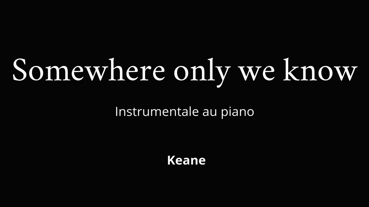 Somewhere only we know piano
