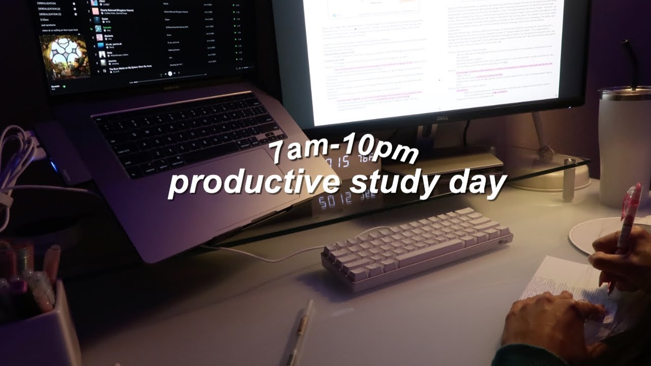 A PRODUCTIVE DAY | STUDY VLOG | 15 hr productive day 🍃