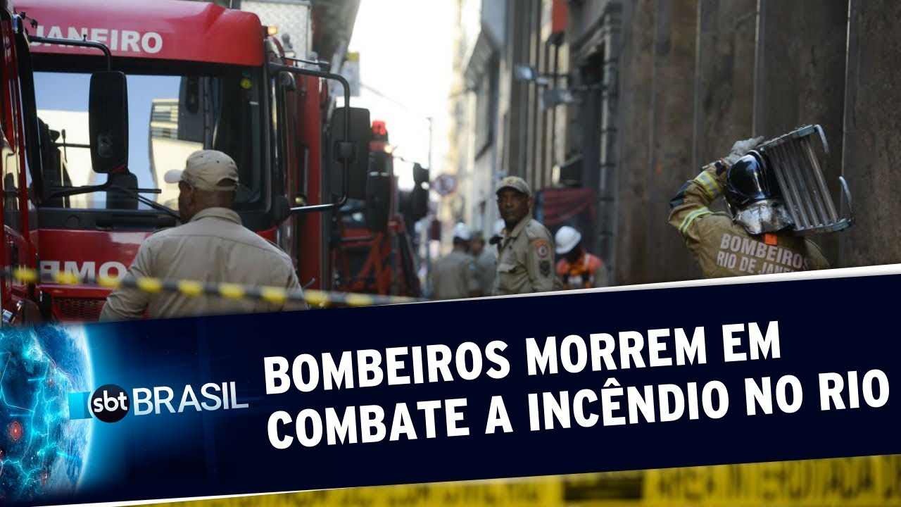 Três bombeiros morrem durante combate a incêndio no Rio de Janeiro | SBT Brasil (18/10/19)