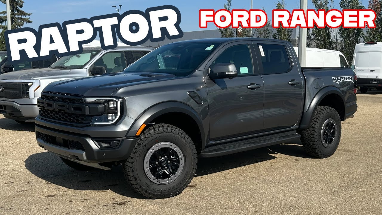 Ford Ranger Raptor 2026 года в цвете Carbonized Gray, обзор в разрешении 4K