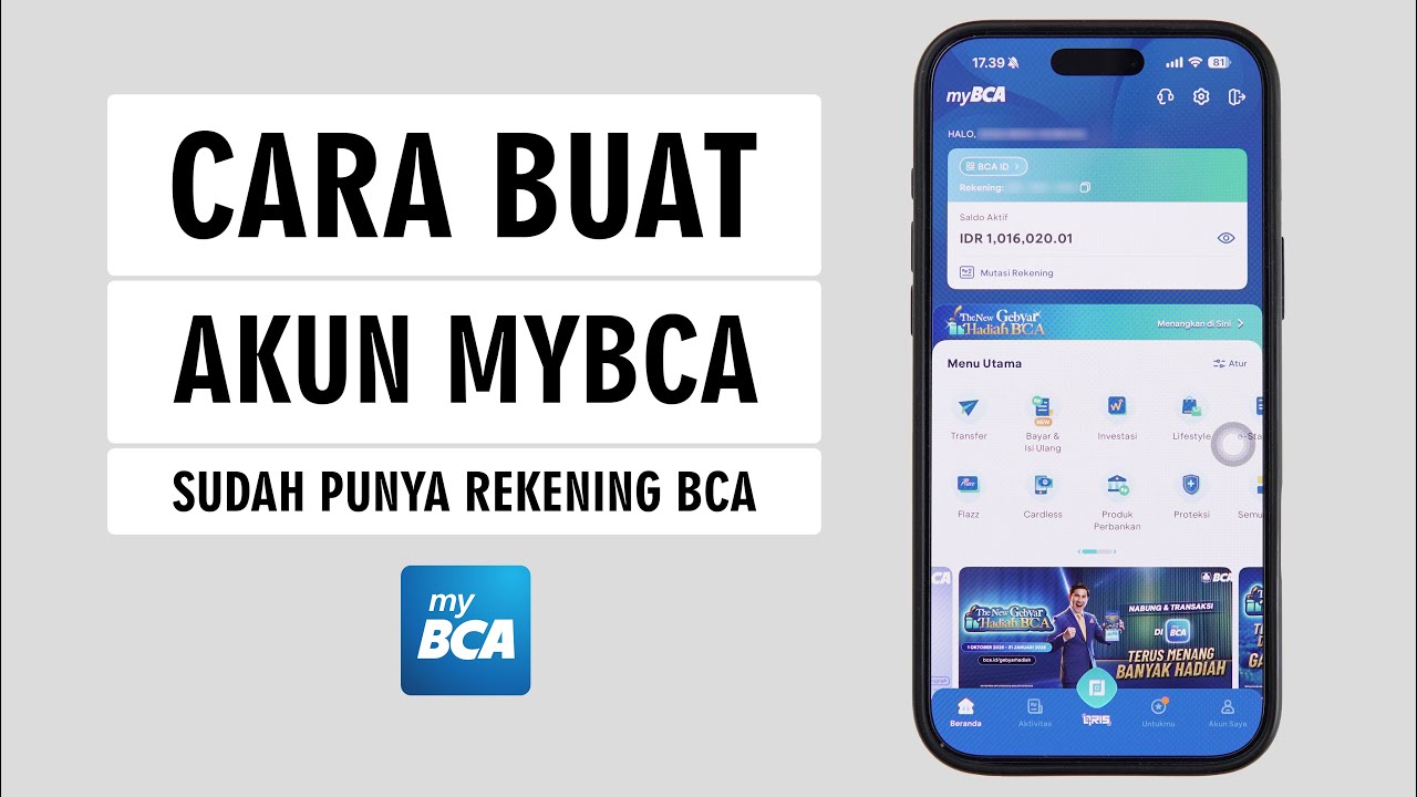 Cara Daftar myBCA di HP Untuk yang Sudah Punya Rekening BCA