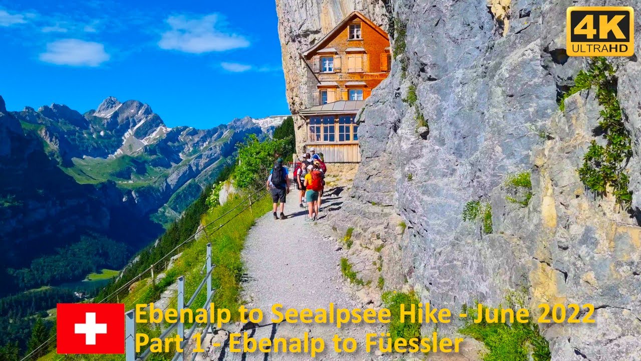 Hiking from Ebenalp to Seealpsee Part 1 (Ebenalp to Füessler) | June 2022【4K】