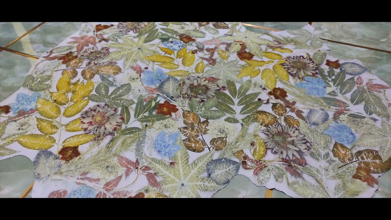 Ecoprint kulit domba tanpa pewarna alami