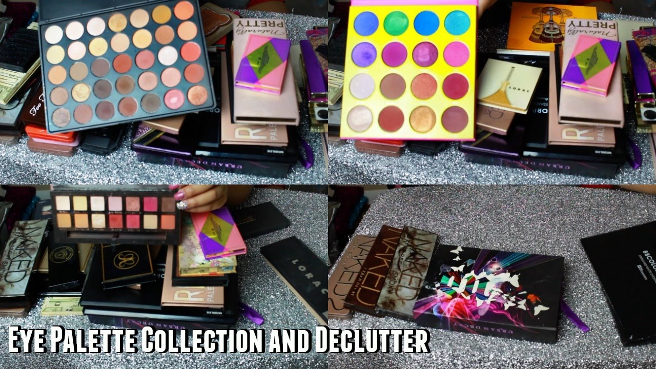 HUGE Eye Shadow Palette Collection and Declutter | 61 Eye Shadow Palettes!!