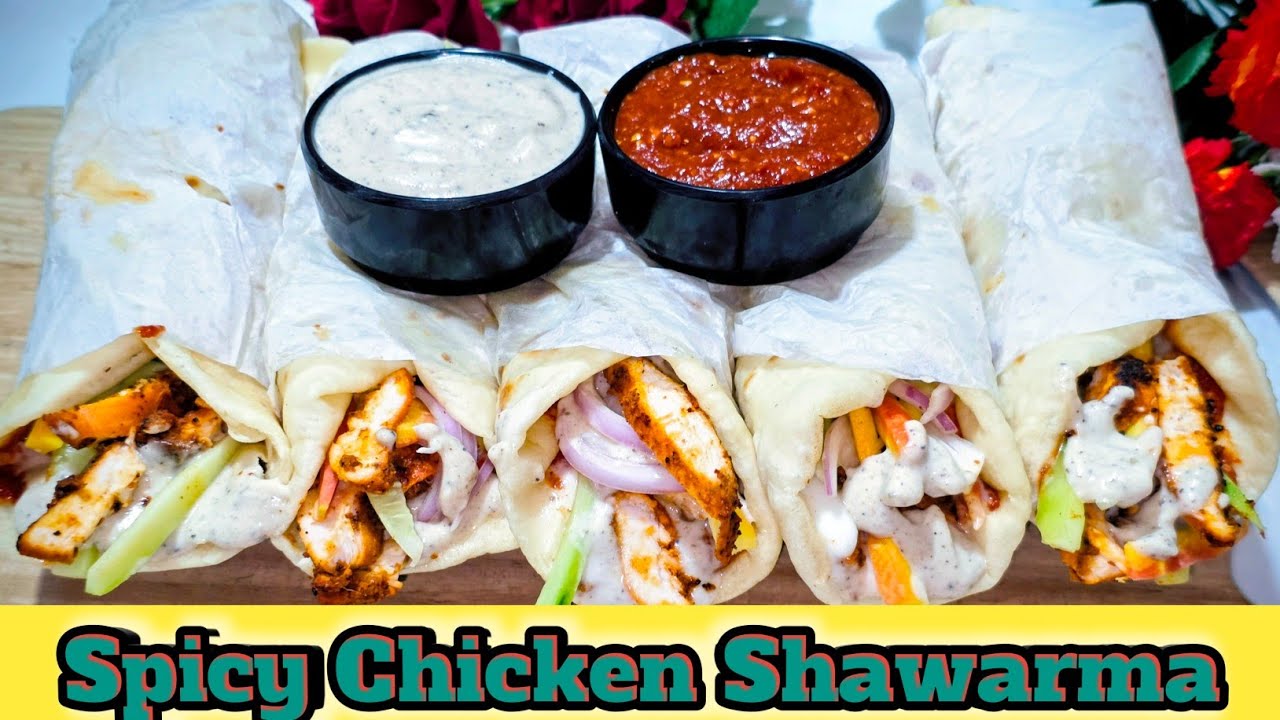 Homemade Chicken Shawarma Sauce Base Ke Sath Chicken Shawarma  @Cookingwithkhann 