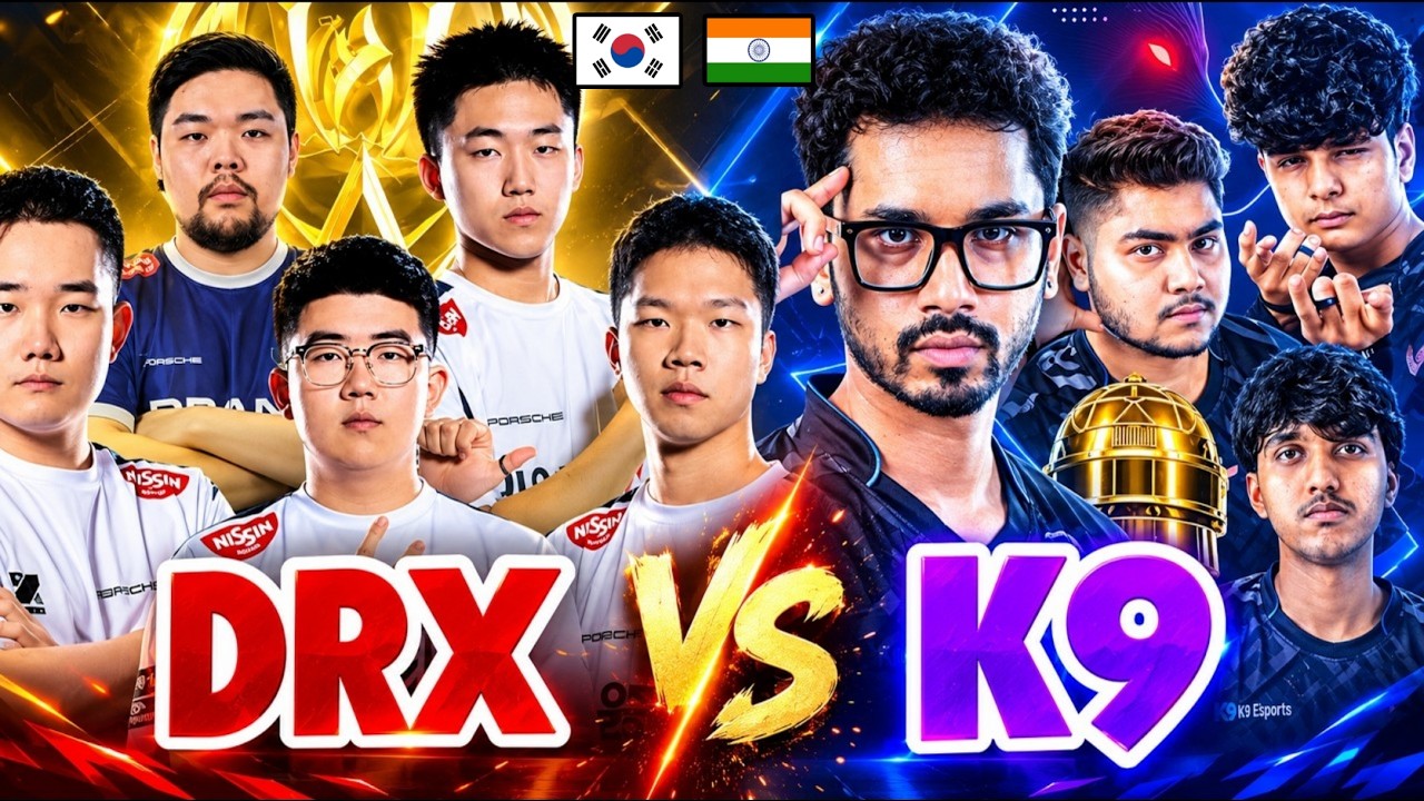 🇮🇳K9 vs 🇰🇷DRX insane 4v4 wow Mode 😱 Practice For BMIC 🚨 DRX Player Shocked by Indian Teams🤯