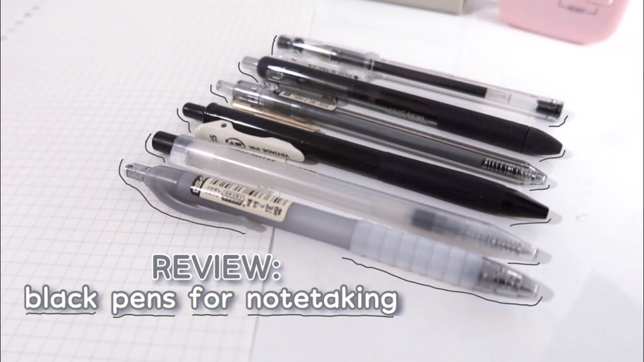 black pens for notetaking/ studying (affordable) | Kristine Abraham