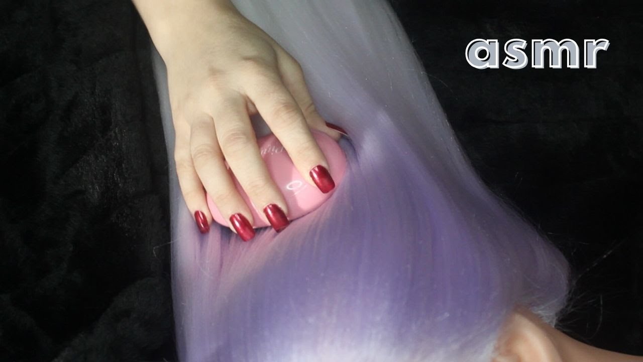 💜Hair Brushing 💜Hair Sounds 💜Detangler Brush 💜No Talking ASMR 💜Relaxing ASMR