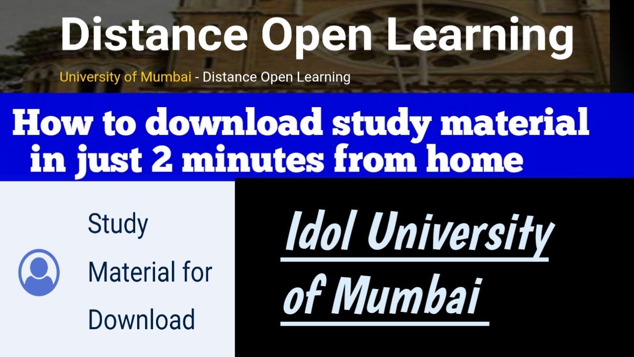 Idol Book Update | How to Download Any Book PDF | Mumbai University Book PDF |