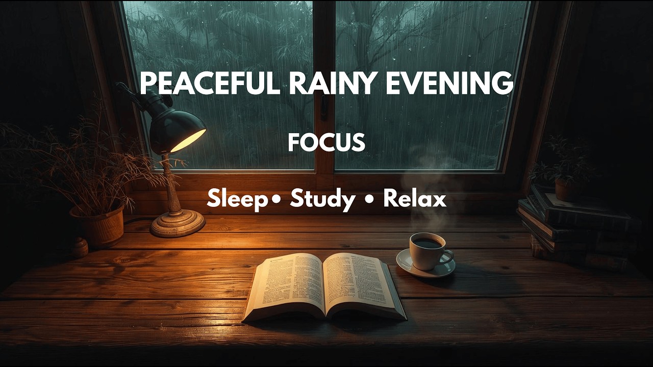 Study With Me in the Rain 🌧️📚 Cozy Window Rain Sounds for Focus, Productivity & Relaxation |  1 Hour