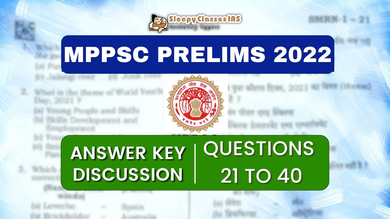 MPPSC SSE 2022 Paper-1 Solution (21-40)