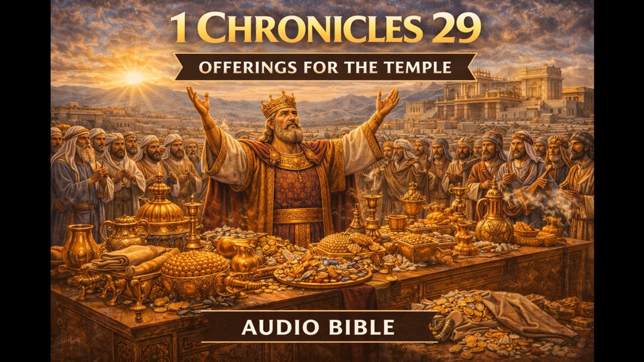 📖 1 Chronicles 29 (Audio Bible) | David’s Prayer and Offering | Joyful Worship and Legacy