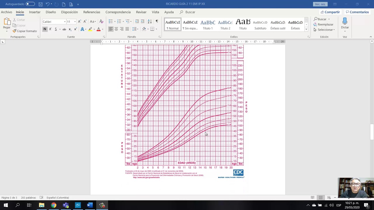 GUÍA 2 TABLAS DE CRECIMIENTO