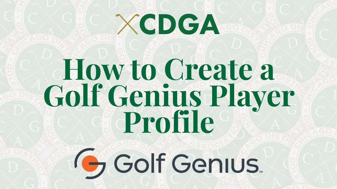How to Create a Golf Genius Player Profile