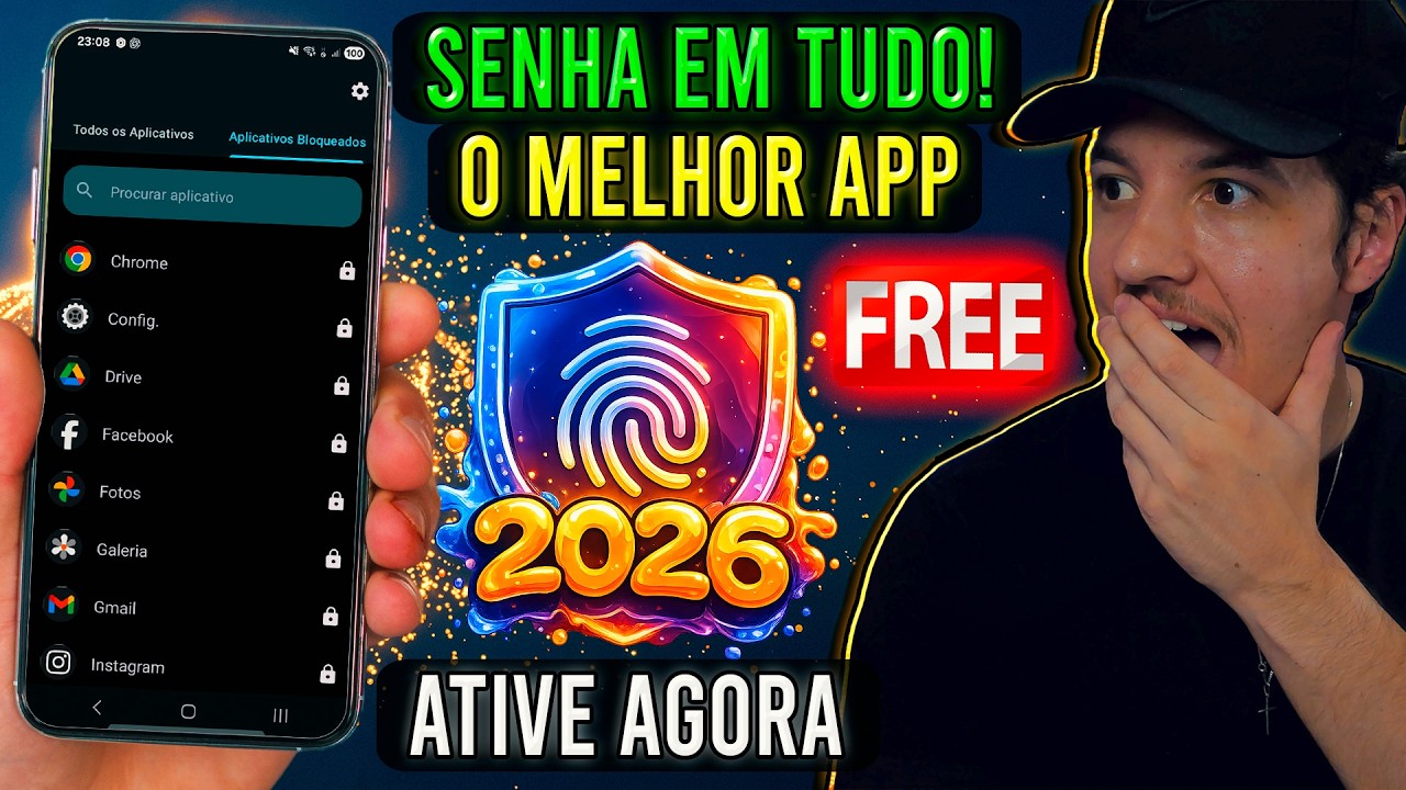 PROTEJA seus APPS com o MELHOR BLOQUEIO de APLICATIVOS Gr&aacute;tis 2026